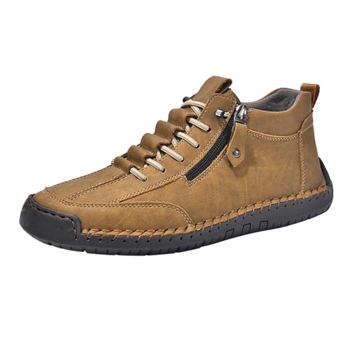 Wanderschuhe Herren Wasserdicht, Leichte Wanderstiefel Outdoor, Trekkingschuhe Atmungsaktive rutschfeste, Wanderschuhe Breite Füße Leder Stiefel, Hiking Boots Stiefeletten von Generic