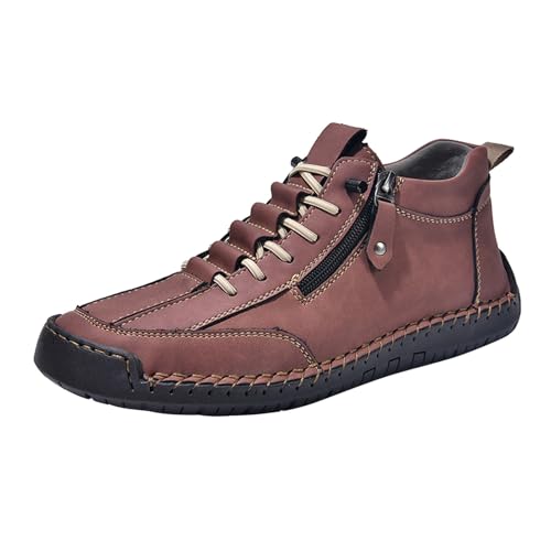 Wanderschuhe Herren Wasserdicht, Leichte Wanderstiefel Outdoor, Trekkingschuhe Atmungsaktive rutschfeste, Wanderschuhe Breite Füße Leder Stiefel, Hiking Boots Stiefeletten von Generic