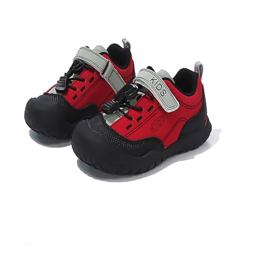 Wanderschuhe Kinder Jungen Modische Turnschuhe Flach Dicker Boden rutschfest Klettverschluss Sneaker Mädchen Atmungsaktiv Mesh Joggingschuhe Outdoor Sportschuhe Freizeitschuhe Gr.24-36 von Generic