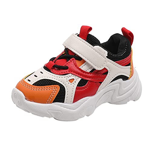 Wanderschuhe Kinder Jungen Modische Turnschuhe Flach Dicker Boden rutschfest Klettverschluss Sneaker Mädchen Atmungsaktiv Mesh Joggingschuhe Outdoor Sportschuhe Freizeitschuhe Gr.24-37 von Generic