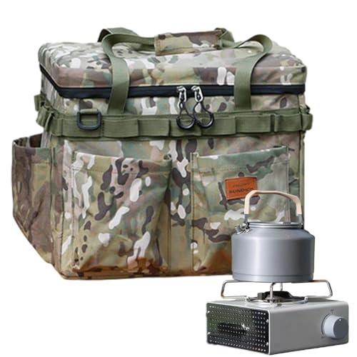Wandertasche – Stoßfeste Picknick-Tasche, Outdoor-Kochgeschirr-Behälter, Utensilien-Organizer, Öffnungsbox, Camping-Handtasche, tragbare Picknick-Tragetasche, Besteck-Aufbewahrungstaschen für von Generic