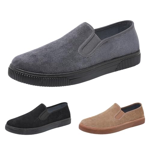 Warehouse Deal Herren Freizeitschuhe Stoffschuhe Barfußschuhe Loafer Mesh Atmungsaktives Walkingschuhe rutschfeste Laufschuhe Weicher Sohle Turnschuhe Flach Schuhe Lazy Schuhe Pantoffeln von Generic