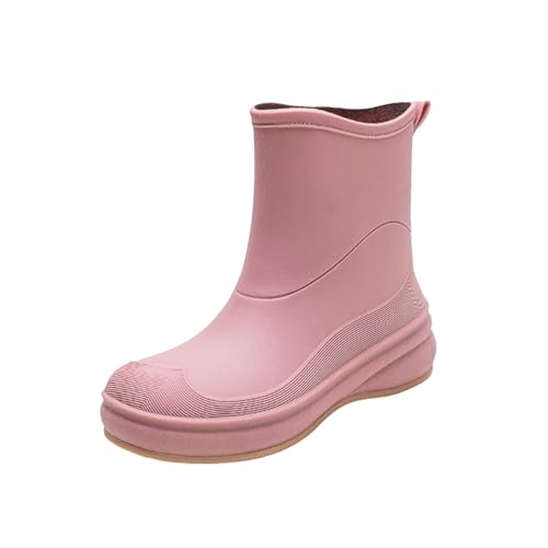 Warehouse Deal Retourenware Damen Herren Gummistiefel Regenstiefel Wasserdicht Boots rutschfeste Leichte Regenschuhe Gartenschuhe Chelsea Schwarz Reitstiefel Barfuß Outdoor Halbhoch Stiefel von Generic