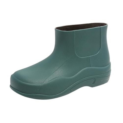 Warehouse Deal Retourenware Gummistiefel Stiefeletten Damen Halbhohe Boots Gefüttert Regenstiefel Gartenschuhe Gummistiefeletten Wasserdichte Leichte Atmungsaktiv Rutschfest Schlupfstiefel Bequem von Generic