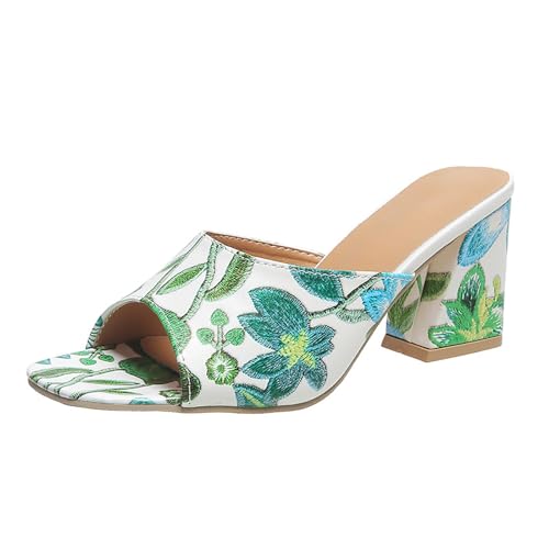 Warehouse Deal Retourenware Hausschuhe Größe 50 Sommer Hausschuhe Damen Mit Absatz Wedge Sandals Gewölbeunterstützung Slipper Breite Füße Exquisit Elegant Schlappen Strandsandalen von Generic