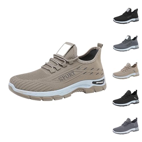 Warehouse Deal Retourenware Walkingschuhe Herren Turnschuhe Atmungsaktives Mesh Leicht Slip On Sneakers Laufschuhe Flach Freizeitschuhe Lässiger Schuhe Breathable rutschfest Orthopädische Sportschuhe von Generic