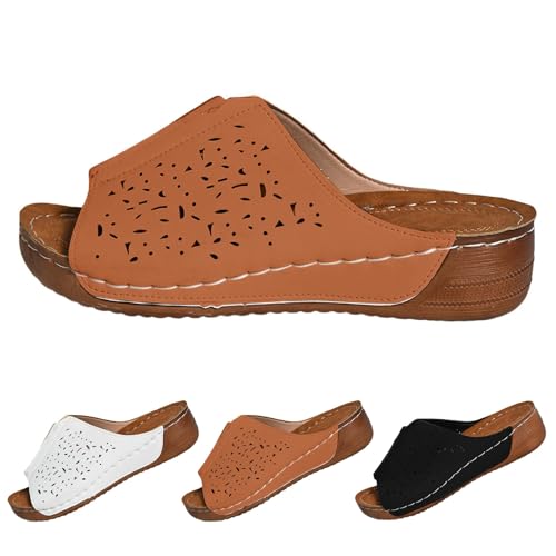 Warehouse Deal Schlappschuhe Damen Hausschuhe Dicker Boden Keilabsatz Hohl Keil Sandalen Dicken Casual Schuhe Leichte Freizeitsandalen Weiche Luft Breite Bequem Sandaletten Warehouse Deal Schlappschuhe Damen Hausschuhe Dicker Boden Keilabsatz Hohl Keil Sandalen Dicken Casual Schuhe Leichte Freizeitsandalen Weiche Luft Breite Bequem Sandaletten von Generic
