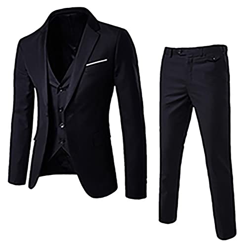Warehouse Deals Angebote Sakko Herren Regular Business Anzug Bequeme Slim Fit Set Leinen Sommer Suit Classic Casual Freizeitanzug für Hochzeit Männer Anzug Komfortables Passform Herrenanzug von Generic