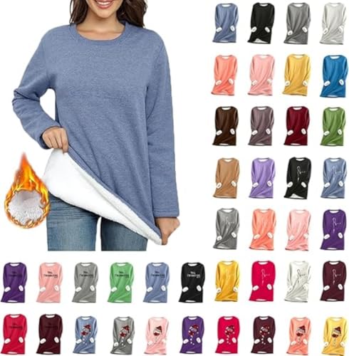 Warm Kapuzenpullover Damen Teddy Sweatshirt Langarm Elegant Pullover Casual Langarm Fleecepulli Lose Plüsch Pulli Lockeres Oberteile Gefüttert Hoodie Hohe Qualität Winterpullover Druck mit Tops von Generic