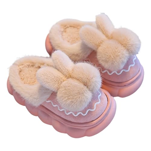Warm Plüschig Hausschuhe Kinder Winter Flauschige Hausschuhe Junge Mädchen Baumwolle Pantoffeln Bequeme Gefüttert rutschfeste Slippers Kuschelig Memory Foam Hallenschuhe von Generic