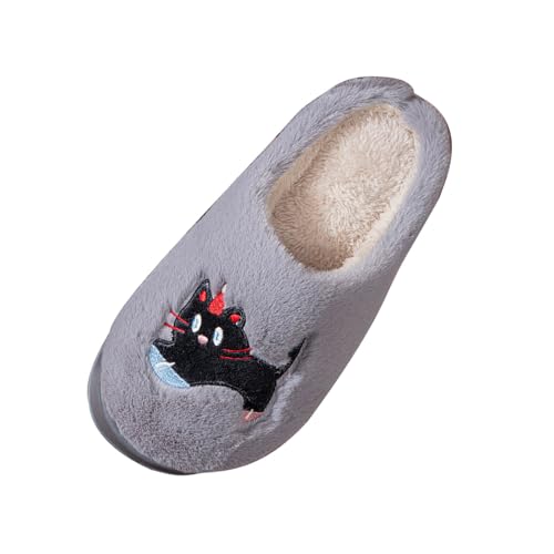 Warme Hausschuhe Damen, Winter Hausschuhe Herren Plüsch, Unisex Memory Foam Pantoffeln, Weich Rutschfester Filzpantoffeln, Bequeme Slippers Slip-On Indoor Outdoor von Generic
