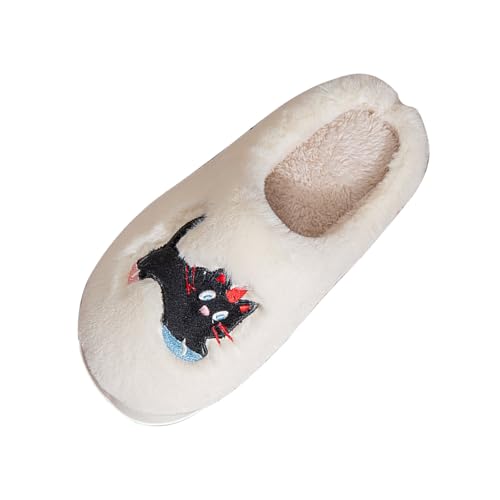 Warme Hausschuhe Damen, Winter Hausschuhe Herren Plüsch, Unisex Memory Foam Pantoffeln, Weich Rutschfester Filzpantoffeln, Bequeme Slippers Slip-On Indoor Outdoor von Generic