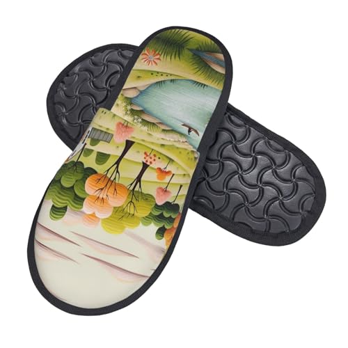 Warme Winterhausschuhe Landleben Winter Pantoffeln Weiche Schlappen Für Frauen, Männer, Hotel M von Generic