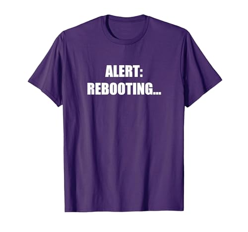 Warnung Wird neu gestartet... T-Shirt, Herren, Violett, XL von Generic