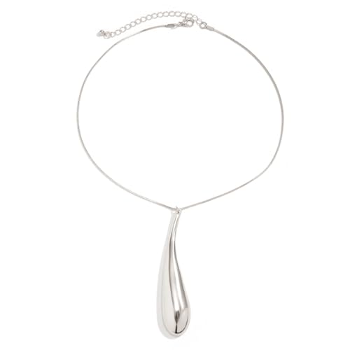 Wasser Tropfen Anhänger Halskette Mode Trend Geometrisches Metall Schlüsselbein Kette Damen Halskette Schmuck (B) von Generic