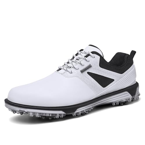 Wasserabweisende Golfschuhe Für Männer Golfer Wanderschuhe Outdoor Männliches Walking Gym Fitness Turnschuhe,Weiß,43 EU Wasserabweisende Golfschuhe Für Männer Golfer Wanderschuhe Outdoor Männliches Walking Gym Fitness Turnschuhe,Weiß,43 EU von Generic