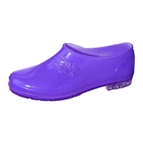 Wasserdicht Gummistiefel Damen Regenstiefel Regenschuhe Kurz Boots wasserdichte Regenschuhe Strapazierfähig Gartenschuhe Bequeme Robust Elastische Reitschuhe von Generic
