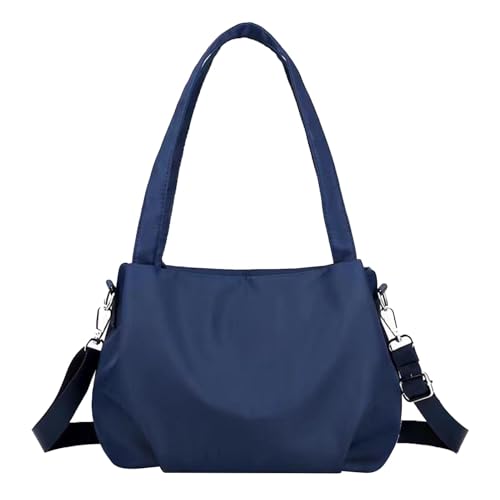 Wasserdichte Nylon-Handtasche für Damen, leichte Hüfttasche und Hüfttaschen | Umhängetasche mit Doppelreißverschluss mit großer Kapazität für Einkäufe, blau, Se référer au descriptif, Siehe von Generic