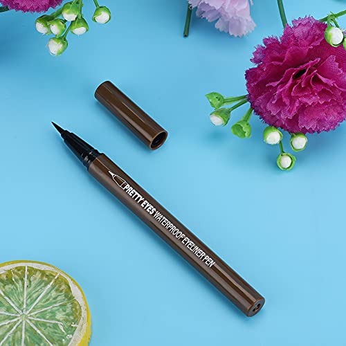 Wasserfester Flüssig-Eyeliner-Stift, Langlebig, Weiche Textur, Bezauberndes Augen-Make-up, Tragbare Größe, Ergonomischer Griff für den Professionellen Gebrauch oder den (Hellbraun) von Generic