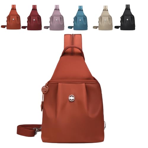 Waterproof 2-Way Commuter Bag,Preferablen Bag,Oxford Large Capacity Convertible Shoulder Bag, Anti-Theft Travel (ORANGE) von Generic