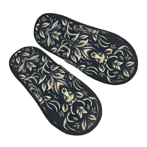 Weiche Winterhausschuhe Jagd Hirschkopf Rustikal Home Slippers Flauschig Winter Pantoffeln Für Schlafzimmer, Hotel, Zuhause M von Generic