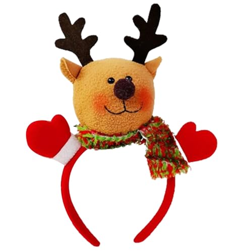 Weihnachten Geweih Stirnband - Rentier Haarband Für Festliche Glocken | Weihnachten Kopfbedeckung Für Kinder Und Erwachsene, Niedliche Elch-Haarbänder, Weihnachten Kopfbedeckung von Generic