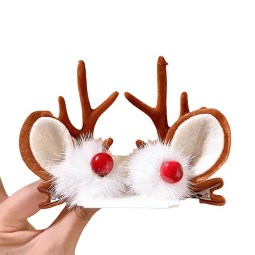 Weihnachten Haarspange Kopfschmuck Elch Clip Paar Clip Festival Dekoration Clip Lovely Small Frauen Damen (# 12) von Generic