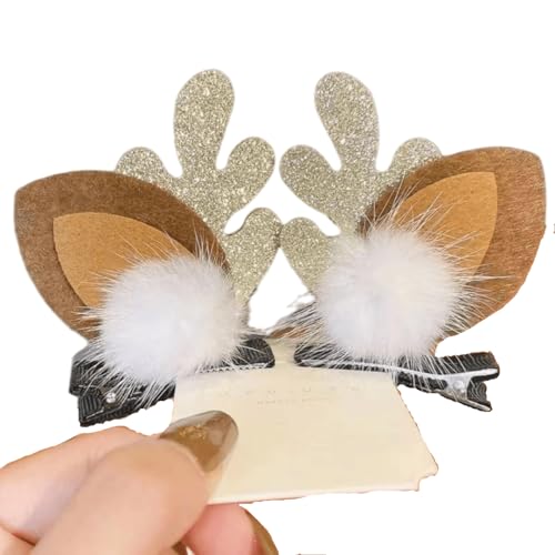 Weihnachten Haarspange Kopfschmuck Elch Clip Paar Clip Festival Dekoration Clip Lovely Small Frauen Damen (# 13) von Generic