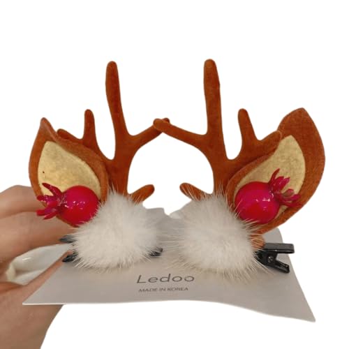 Weihnachten Haarspange Kopfschmuck Elch Clip Paar Clip Festival Dekoration Clip Lovely Small Frauen Damen (# 16) von Generic