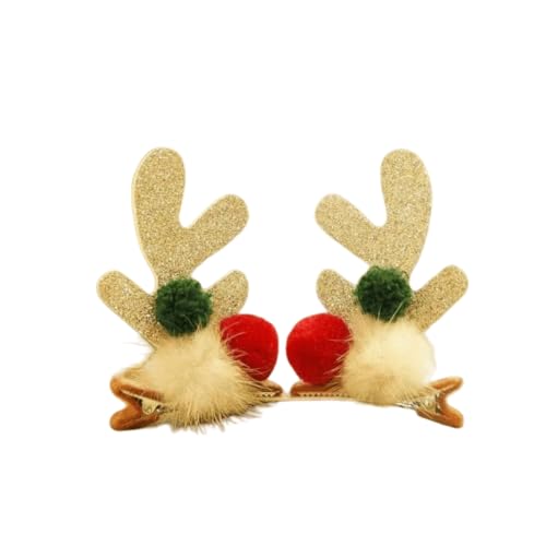 Weihnachten Haarspange Kopfschmuck Elch Clip Paar Clip Festival Dekoration Clip Lovely Small Frauen Damen (# 2) von Generic