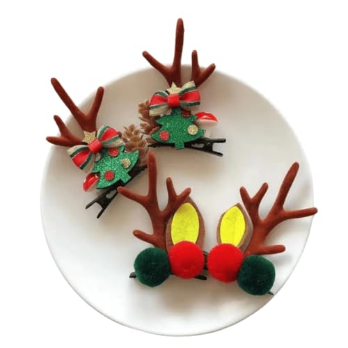 Weihnachten Haarspange Kopfschmuck Elch Clip Paar Clip Festival Dekoration Clip Lovely Small Frauen Damen (# 26 (2PCS)) von Generic