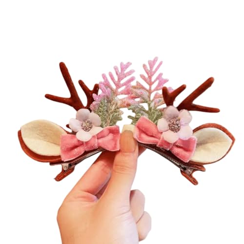 Weihnachten Haarspange Kopfschmuck Elch Clip Paar Clip Festival Dekoration Clip Lovely Small Frauen Damen (# 4) von Generic
