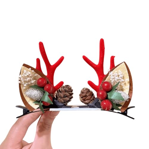 Weihnachten Haarspange Kopfschmuck Elch Clip Paar Clip Festival Dekoration Clip Lovely Small Frauen Damen (# 6) von Generic