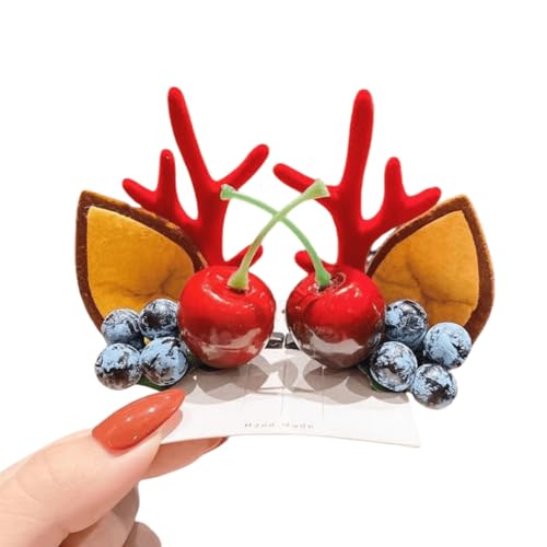 Weihnachten Haarspange Kopfschmuck Elch Clip Paar Clip Festival Dekoration Clip Lovely Small Frauen Damen (# 7) von Generic