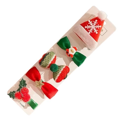Weihnachten Haarspangen Weihnachten Haarspangen für Kinder - Modische Haarspangen | Festliche Haarnadeln Set mit 5 Haarspangen für Mädchen und Frauen für Mädchen von Generic