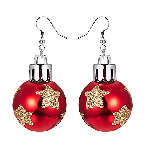 Weihnachten Ohrringe wojonifuiliy01 Damen - Weihnachts Ohrringe Modeschmuck Earring Women Aesthetic Charme Niedlich Partykleidung Weihnachts-Ohrringe, Geschenke für Frauen Mädchen (WhsC-D, One Size) von Generic