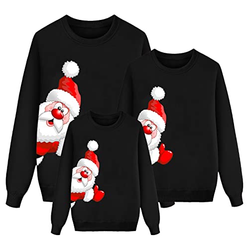 Weihnachten Pullover Set Partnerlook Pärchen Weihnachtspullover Familie Set Gestrickte Pullover Strickpullover Winterpullover Weihnachtspullis Sweatshirt Herren Damen Kinder-Men von Generic