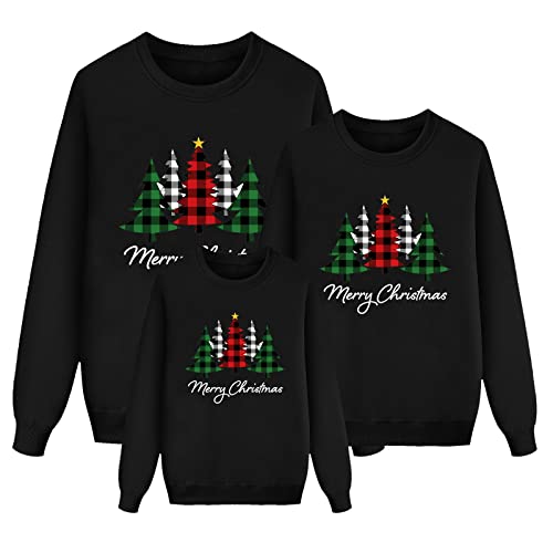 Weihnachten Pullover Set Partnerlook Pärchen Weihnachtspullover Familie Set Gestrickte Pullover Strickpullover Winterpullover Weihnachtspullis Sweatshirt Herren Damen Kinder-Men von Generic