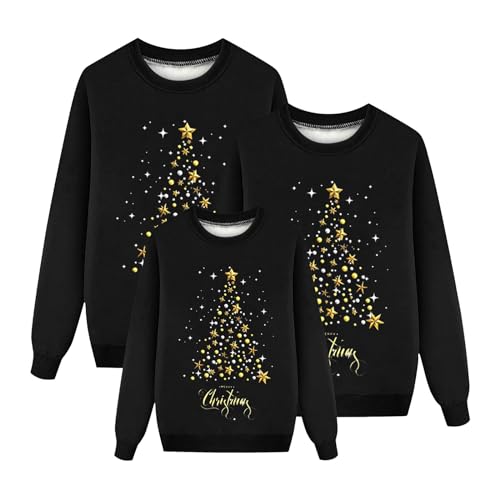 Weihnachten Pullover Set Partnerlook Pärchen Weihnachtspullover Familie Set Gestrickte Pullover Strickpullover Winterpullover Weihnachtspullis Sweatshirt Herren Damen Kinder-Women von Generic