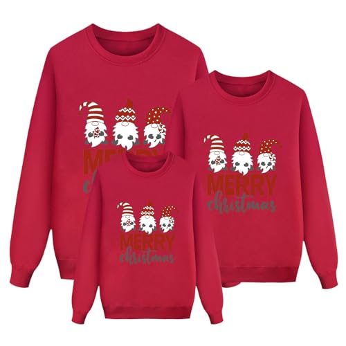 Weihnachten Pullover Set Partnerlook Pärchen Weihnachtspullover Familie Set Gestrickte Pullover Strickpullover Winterpullover Weihnachtspullis Sweatshirt für Mädchen Jungen Kinder Damen Herren A217 von Generic