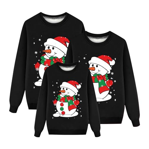 Weihnachten Pullover Set Partnerlook Pärchen Weihnachtspullover Familie Set Gestrickte Pullover Strickpullover Winterpullover Weihnachtspullis Sweatshirt für Mädchen Jungen Kinder Damen Herren A104 von Generic