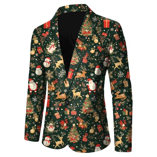 Weihnachten Sakko Herren Anzugjacke Weihnachten Santa Lustig Anzug Männer Christmas Festlich Freizeitjacke Knopf Slim Fit Anzugjacke Party Revers Sakko Blazer Jacke Mantel Festlich Hochzeit Weihnachten Sakko Herren Anzugjacke Weihnachten Santa Lustig Anzug Männer Christmas Festlich Freizeitjacke Knopf Slim Fit Anzugjacke Party Revers Sakko Blazer Jacke Mantel Festlich Hochzeit von Generic