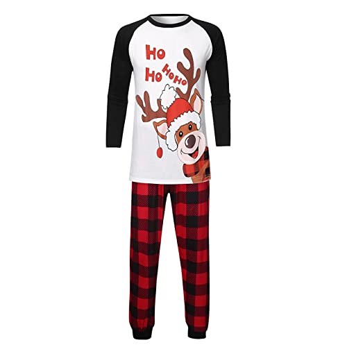 Weihnachten Schlafanzug Familien Pyjamahose Damen lang Christmas Pyjama Couple Homewear für Weihnachtsanzug Familie Lang Weihnachts Schlafanzug Nachtwäsche Zweiteiliger für Damen, Herren, Kinder von Generic