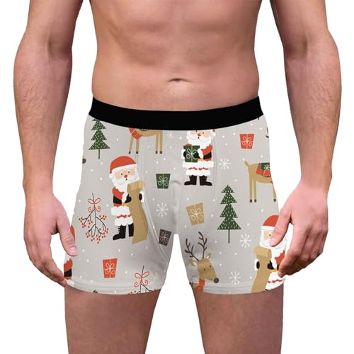 Weihnachts Boxershorts Herren Lustige Unterhosen Männer Weihnachten Druck Unterhosen Leicht Bequeme Weich Luftig Weihnachtsunterhose Retroshorts Mode Trend Unterhose Weihnachts Geschenke von Generic