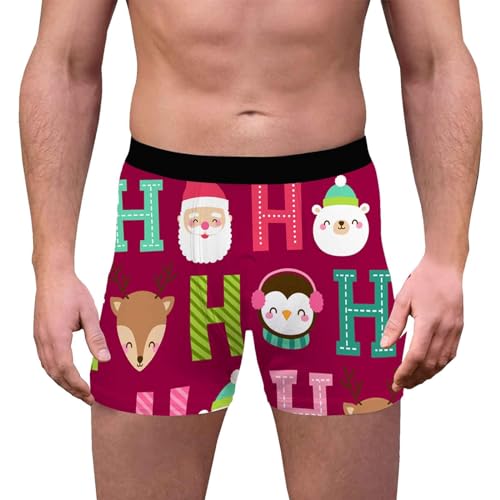 Weihnachts Boxershorts Herren Lustige Unterhosen Männer Weihnachten Druck Unterhosen Leicht Bequeme Weich Luftig Weihnachtsunterhose Retroshorts Mode Trend Unterhose Weihnachts Geschenke von Generic