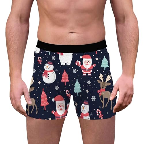 Weihnachts Boxershorts Herren Lustige Unterhosen Männer Weihnachten Druck Unterhosen Leicht Bequeme Weich Luftig Weihnachtsunterhose Retroshorts Mode Trend Unterhose Weihnachts Geschenke von Generic
