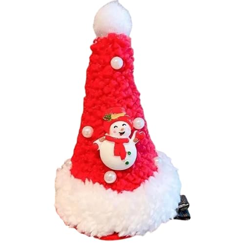 Weihnachts-Haarklammern, Weihnachtshaarnadeln für Damen | Weihnachtshut Perlen Haarspangen – leichtes Haarformwerkzeug für Themenpartys, Freundinnen und Partys von Generic