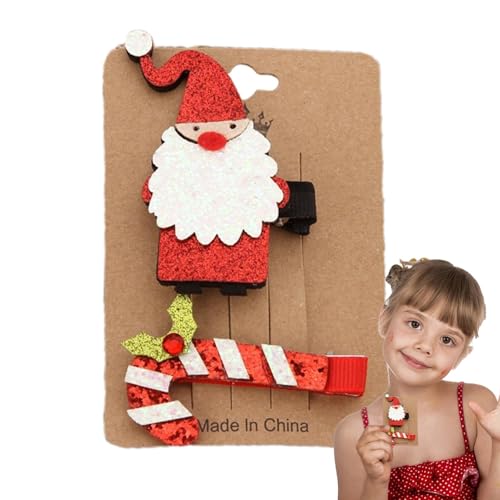 Weihnachts-Haarnadeln,Weihnachts-Haarnadeln für Frauen | Niedliches Weihnachts-Entenschnabel-Clip-Set,Klassisches Weihnachtselement-Haarstyling-Tool für Freundespartys, Festivalveranstaltungen, Alltag von Generic