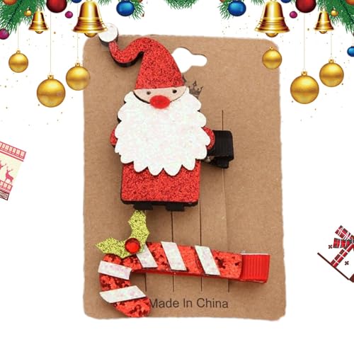 Weihnachts-Haarnadeln für Frauen,Weihnachts-Haarspangen-Set | Süßes Weihnachts-Haarspangen-Set - Stilvolles und niedliches Haarstyling-Tool für Mottopartys, Schulaktivitäten, Partys mit Freunden, Fest von Generic
