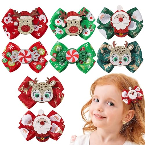 Weihnachts-Haarspangen, Rentier-Haarspangen |Weihnachts Haarschmuck,Haarspangen Mädchen Weihnachten, Haargummi Weihnachten, Weihnachtshaarspangen, Weihnachts Haargummi Mädchen Set, Haarschmu von Generic